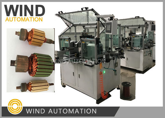 China Conventional Commutator Armature Coil Winding Machine Dual Flyer For Slot Com Rotor supplier