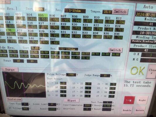 Armature Tester Of Automotive Car Motor Starter Rotor Auto Positioning 23 Slots